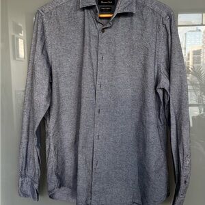 Massimo Dutti Blue Casual Button Down Shirt size L